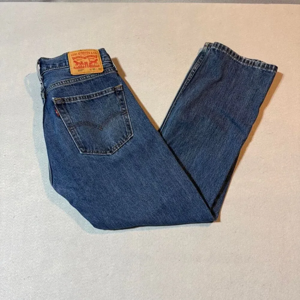 Levi-s Men's Blue and Navy Jeans